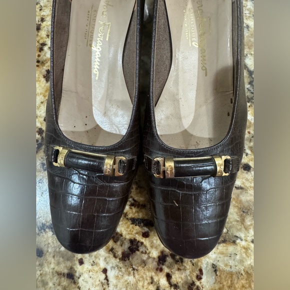 Salvatore Ferragamo Dark Brown Flats - Picture 2 of 6